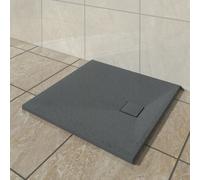 Vruc Wetroom Shower Enclosure Tray Square Smc Slate Effect 800X800mm Anthracite