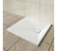 Vruc Wetroom Shower Enclosure Tray Square Smc Slate Effect 900X900mm White