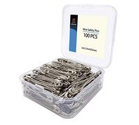 vrupin 100 PCs Stainless Steel Safety Pins Bulk 55mm Silver