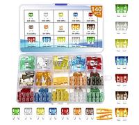 Vrupin 140Pcs -Car Fuses Assortment Kit,Car Fuse Kit, Blade-Type Automotive Fuses -Standard and Mini(5A/7.5A/10A/15A/20A/25A/30A),Replacement Fuses for Car/SUV/RV/Truck/Boat