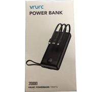 VRUR 20000mAh Portable Charger with Display Black