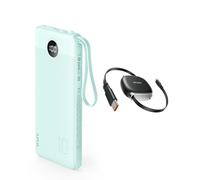 VRURC 10000mAh Power Bank 1 Pack and 240W Retractable USB C to USB C Cable (1m Max) 1 Piece