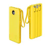 VRURC 10000mAh Power Bank With Built in Cables,USB C Battery Pack Portable Charger with 5 Outputs 2 Inputs Powerbank LED Display compatible with iPhone 14 13 12 Samsung S21 S20 Xiaomi iPad