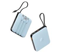 VRURC Portable Charger for iPhone, PD 20W Fast Charging, 10000mAh Mini Power Bank & 4 Built-in Cords,Battery Pack with USB C for iPhone 15 14 13 Samsung Galaxy S23 S22 Android Airpods Pro