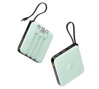 VRURC Portable Charger with Built-in Cable, Fast Charging Power Bank 10000mAh, LED Display, 22.5W/PD20W USB C Battery Pack for iPhone 15 14 13 Samsung Galaxy S23 S22 Google Android Airpods Pro