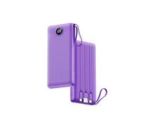 VRURC Portable Charger with Built in Cords, 22.5W PD & QC 3.0 Fast Charging 20000mAh USB C Power Bank, 4 Output 2 Input LED Display Phone Battery Pack with Cable Compatible with iPhone,Samsung,Tablet