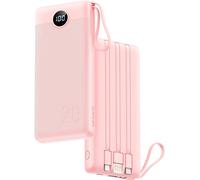 VRURC Portable Charger with Built in Fast Charging Cables,20000mAh Power Bank P