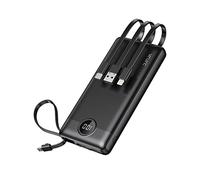 VRURC Power Bank 10000mAh with Built in Cables,Travel Slim Battery Pack | Flight-Safe USB C Portable Charger with 5 Outputs Compatible with iPhone 17 16 15 14 13, Samsung, Xiaomi and More