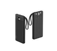 VRURC 10000mAh Power Bank With Built in Cables,USB C Battery Pack Portable Charger with 5 Outputs 2 Inputs Powerbank LED Display compatible with iPhone 14 13 12 Samsung S21 S20 Xiaomi