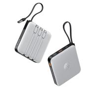 VRURC Powerbank 20000 mAh with Cable Small Power Bank USB C Fast Charging Portable Charger External Battery Small but Strong with 4 Outputs 3 Input LED Display for iPhone Huawei Samsung etc