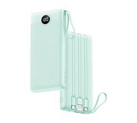 VRURC Powerbank 22.5 W Fast Charging, 20000 mAh Power Bank with Cable, Portable Charger, USB C LED Display, External Mobile Phone Batteries, Smartphone, Compatible with iPhone, Huawei, Samsung, etc