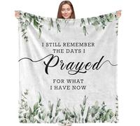 VRW Christian Bible Verse Blanket, Christian Gifts for Women Men, I Still Remember The Days I Prayed Religious Scripture Throw Blankets for Bedroom Living Room Couch Sofa, 50x60 Inches