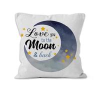 VRW I Love You to The Moon and Back Throw Pillow Covers, Moon Pillow Covers, Love Decorative Pillow Covers for Kids Childs Room Decor, Love Gifts for Childs, Galaxy Stars Decor Pillow Covers 18x18