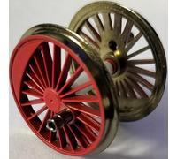 VRX Set of 2 Red Spokes Motorized Wheels Accessories Railway Model Compatible with Roco