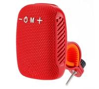 Vryzmo Portable Outdoor Bicycle Riding Speaker USB Type-C Rechargeable Waterproof Bluetooth-Compatible for Scooter Motorcycle Red