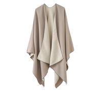 Vsadsau Women Cashmere Shawl Double-Sided Cape Cardigan Classic Simple Cloak Soft Large Blanket 91-pic