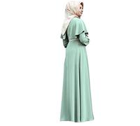 Vsadsau Women Muslim Long Dress Cape Cloak Abayas Dress Turkish Kaftan Office Lady Indian Dress Robe GN M
