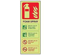 Vsafety 11003AC-G'Foam Spray ID Not Electrical Safe' Sign, 75 mm x 200 mm (Pack of 3)