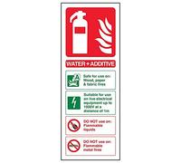 Vsafety 11010AC-R'Water and Additive ID' Sign, Portrait, 75 mm x 200 mm (Pack of 3)