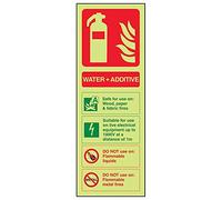 Vsafety 11010AJ-G'Water and Additive ID' Sign, Portrait, 100 mm x 280 mm (Pack of 3)