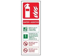 Vsafety 11010AJ-S'Water and Additive ID' Sign, Portrait, 100 mm x 280 mm (Pack of 3)