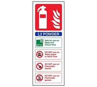 Vsafety 11011AC-S'L2 Powder ID' Sign, Portrait, 75 mm x 200 mm (Pack of 3)