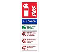 Vsafety 11011AJ-S'L2 Powder ID' Sign, Portrait, 100 mm x 280 mm (Pack of 3)