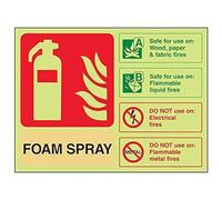Vsafety 11015AR-G'Foam Spray ID Not Use on Electrical Fires' Sign, 200 mm x 150 mm (Pack of 3)