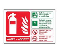 Vsafety 11022AL-R inchWater and Additive ID inch Sign, Landscape, 150 mm x 100 mm (Pack of 3) Safety Sign
