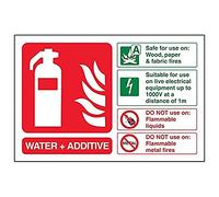 Vsafety 11022AL-S'Water and Additive ID' Sign, Landscape, 150 mm x 100 mm (Pack of 3)