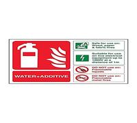 Vsafety 11022AR-R'Water and Additive ID' Sign, Landscape, 200 mm x 150 mm (Pack of 3)