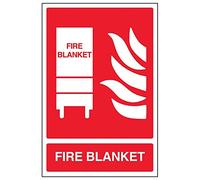 Vsafety 11034AU-R'Fire Blanket' Sign, Portrait, 200 mm x 300 mm (Pack of 3)
