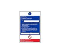 Vsafety 12022AU-R'Nursing First Action - Day/Night Staff' Sign, 200 mm x 300 mm (Pack of 3)