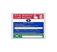 Vsafety 12024AU-S'Caravan Site Fire Action/Assembly Point' Sign, 200 mm x 300 mm (Pack of 3)