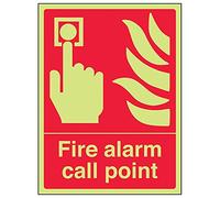 Vsafety 13001AN-G'Fire Alarm Call Point' Sign, Portrait, 150 mm x 200 mm (Pack of 3)