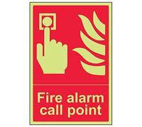 Vsafety 13001AU-G'Fire Alarm Call Point' Sign, Portrait, 200 mm x 300 mm (Pack of 3)