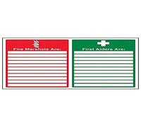 Vsafety 13046BF-S'Fire Marshals/First Aiders With Blanks' Sign, 400 mm x 300 mm (Pack of 3)