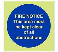 Vsafety 18002AF-G'Automatic Fire Door Keep Clear' Sign, Square, 100 mm x 100 mm (Pack of 3)