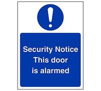 Vsafety 18061AN-G'Security Notice/This Door Is Alarmed' Sign, 150 mm x 200 mm (Pack of 3)