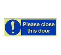 Vsafety 18072BP-G'Please Close This Door' Sign, Landscape, 600 mm x 200 mm (Pack of 3)