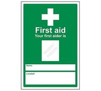 Vsafety 31009AU-S'Your First Aiders Are' Sign, Portrait, 200 mm x 300 mm (Pack of 3)