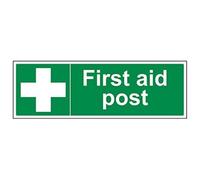 Vsafety 31013BJ-R'First Aid Post' Sign, Landscape, 450 mm x 150 mm (Pack of 3)