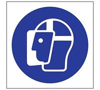 Vsafety 41034AF-S'Face Shield Logo' Sign, Square, 100 mm x 100 mm (Pack of 3)