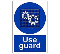 Vsafety 42001AU-R'Use Guard' Sign, Portrait, 200 mm x 300 mm (Pack of 3)