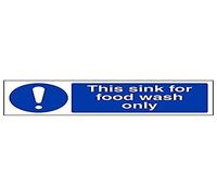 Vsafety 44056AX-R This Sink For Food Wash Only Sign, Landscape, 300 mm x 100 mm (Pack of 3) Safety Sign