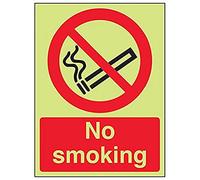 Vsafety 57034AN-G'No Smoking' Sign, Portrait, 150 mm x 200 mm (Pack of 3)