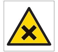Vsafety 61016AF-S'Warning Harmful Logo' Sign, Square, 100 mm x 100 mm (Pack of 3)