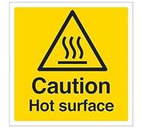 Vsafety 62018AF-R'Caution Hot Surface' Sign, Square, 100 mm x 100 mm (Pack of 3)
