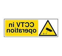 Vsafety 63051BJ-W'CCTV In Operation' Sign, Landscape, 450 mm x 150 mm (Pack of 3)