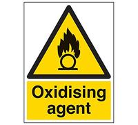 Vsafety 69017BC-S'Oxidising Agent' Sign, Portrait, 300 mm x 400 mm (Pack of 3)